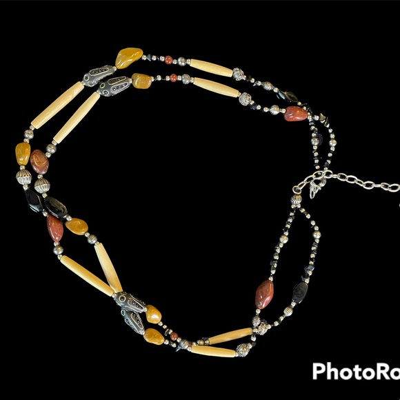 Vintage Beaded Boho 2 strand belt - Picture 2 of 5